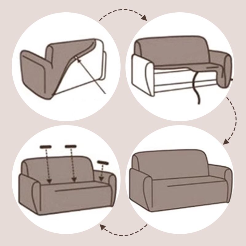 Vollständig eingewickelter Universal-Stretch-Sofa-Bezug