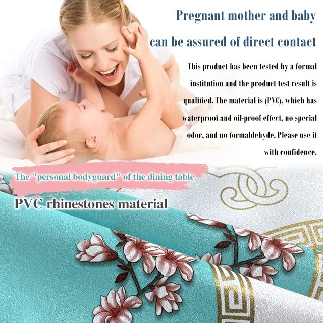 Wasser- und ölbeständige Tischdecke mit Stickerei