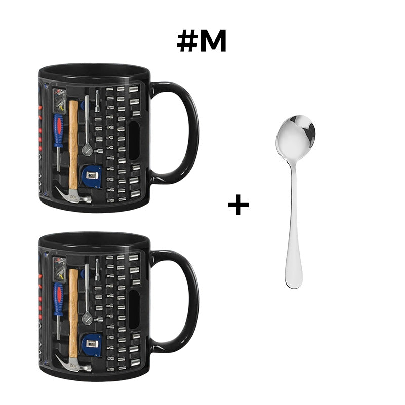 🏆Letzter Tag im Angebot: 50 % Rabatt ✨🔨Lustiger Kaffeebecher – Werkzeugkasten-Set für Mechaniker