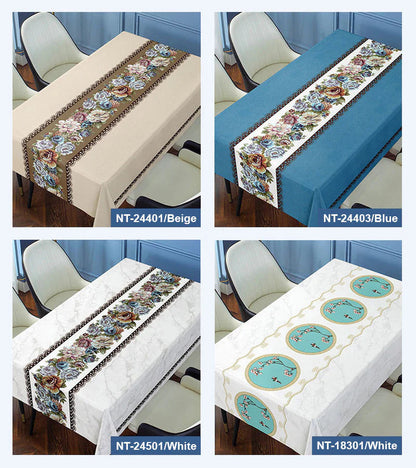 Wasser- und ölbeständige Tischdecke mit Stickerei