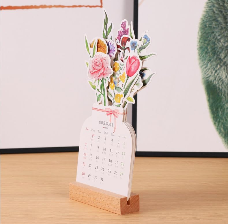 💐2024 Blühende Blumen Tischkalender
