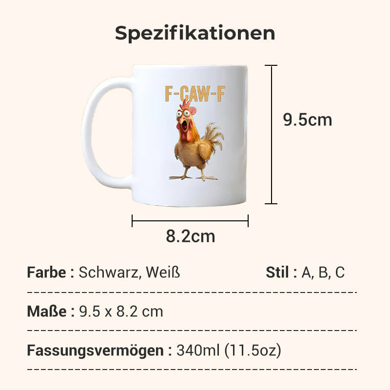 ⏳LETZTER TAG VERKAUF 50% RABATT!! F-Caw-F Lustige Hühner Tasse
