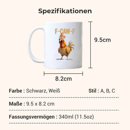 ⏳LETZTER TAG VERKAUF 50% RABATT!! F-Caw-F Lustige Hühner Tasse