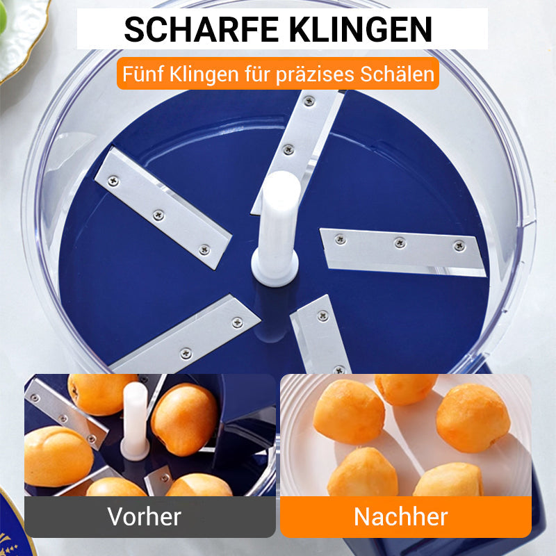 Transparenter elektrischer Schäler für Obst und Gemüse