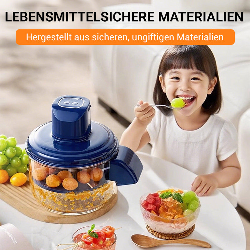 Transparenter elektrischer Schäler für Obst und Gemüse