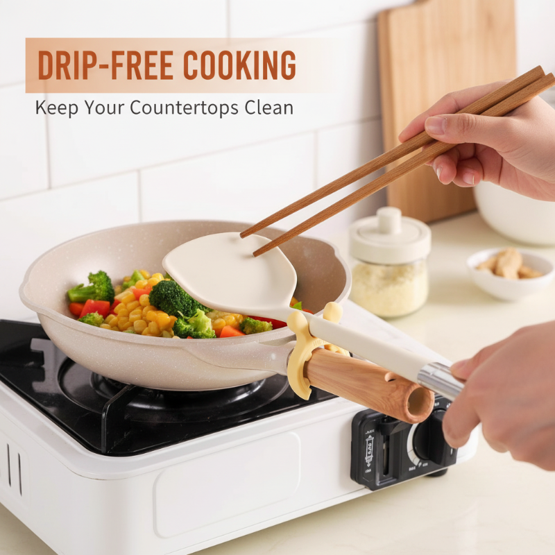 ✨ LETZTER TAG – KAUF 1, ERHALTE 1 GRATIS🔥Multifunktionales Silikon-Topfgriff-Pfannenwender-Gestell