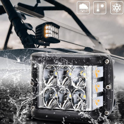 🎅50% RABATT✨ Doppelseitige LED-Warnleuchten für Autos – Zweifarbig, superhell und sicher (Universell für Autos, LKWs, Motorräder und mehr!)