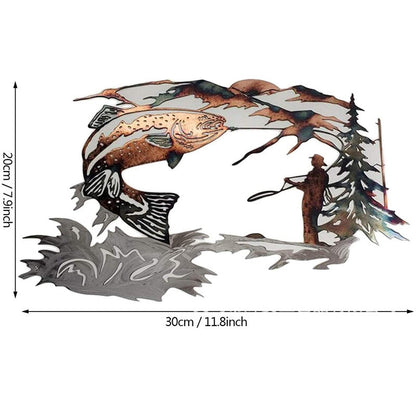 Rustikaler Stil Wildtiere Metall Wanddekoration Kunst