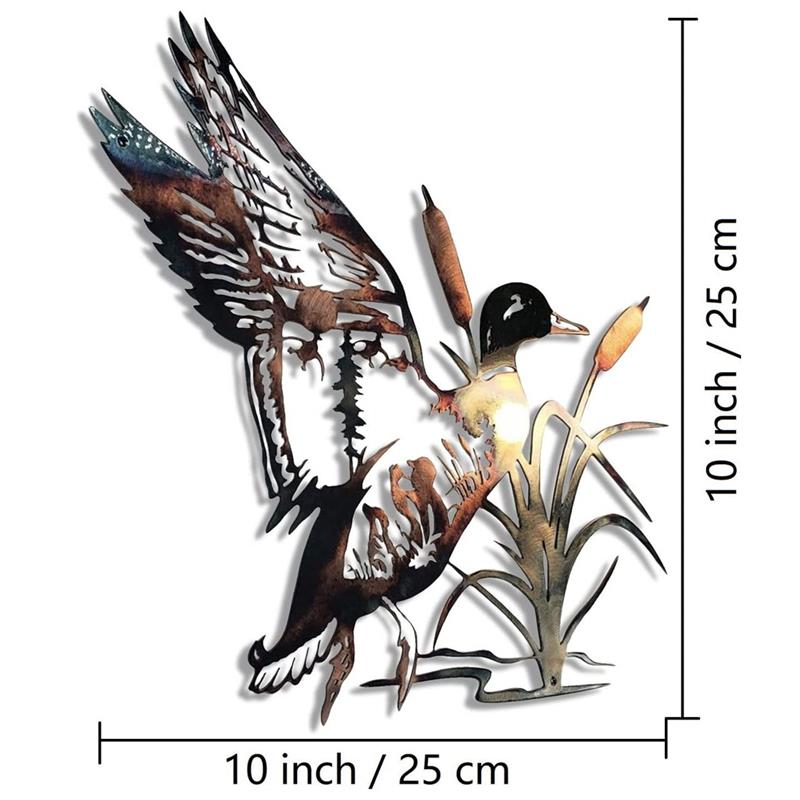 Rustikaler Stil Wildtiere Metall Wanddekoration Kunst