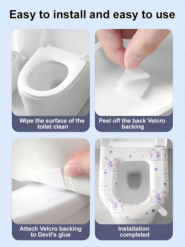 Das Wesentliche für Ihr Zuhause! Verbesserter wasserdichter Toilettensitz aus EVA