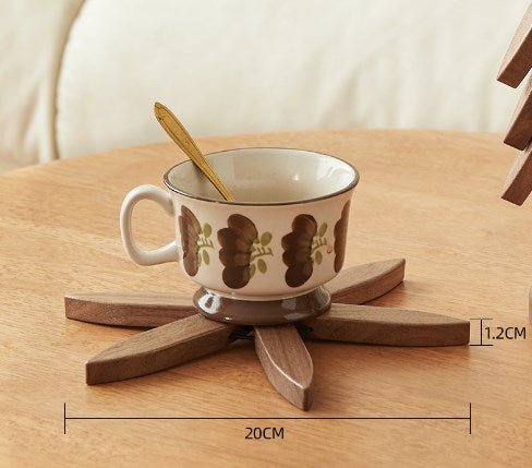 🧑‍🎄Heißer Weihnachtsverkauf🎄Isolierte Untersetzer Massivholz-Weihnachtsbaum-Untersetzer