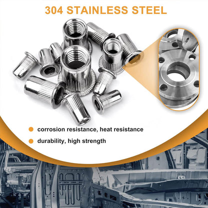 🔧🎁Flachkopf-Gewindemutter Einnietmuttern-Satz