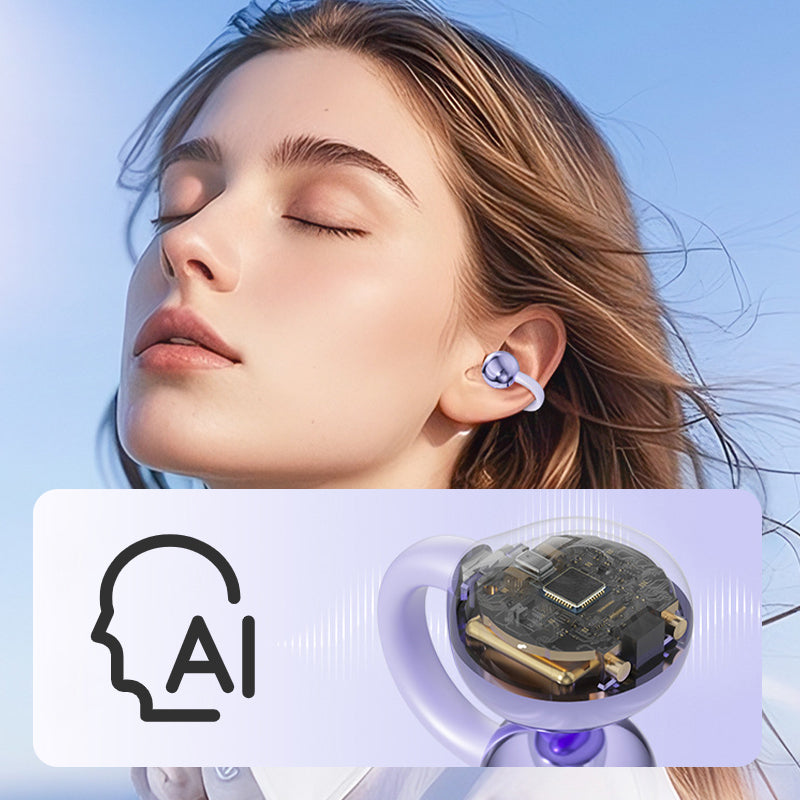 AI Translation Bluetooth Open Ear Clip-On Earbuds