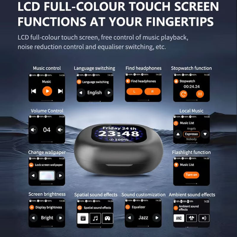 🔥HEIßER SALE 50% RABATT🔥Echte Leistungsstarke Bluetooth 5.4 Open-Ear-Ohrhörer, IPX5 Wasserdicht