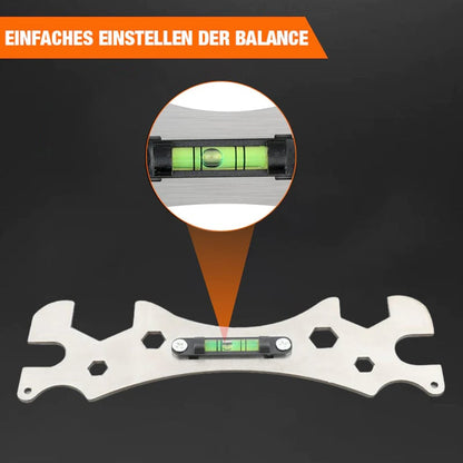 ✨Das ideale Werkzeug für Ihr Badezimmer✨ Multifunktionaler Wasserwaagen-Schlüssel für das Badezimmer