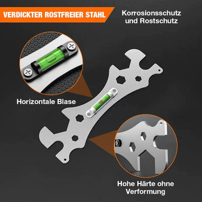 ✨Das ideale Werkzeug für Ihr Badezimmer✨ Multifunktionaler Wasserwaagen-Schlüssel für das Badezimmer