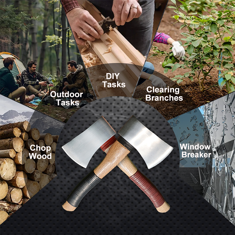 Robuste Axt mit Holzgriff