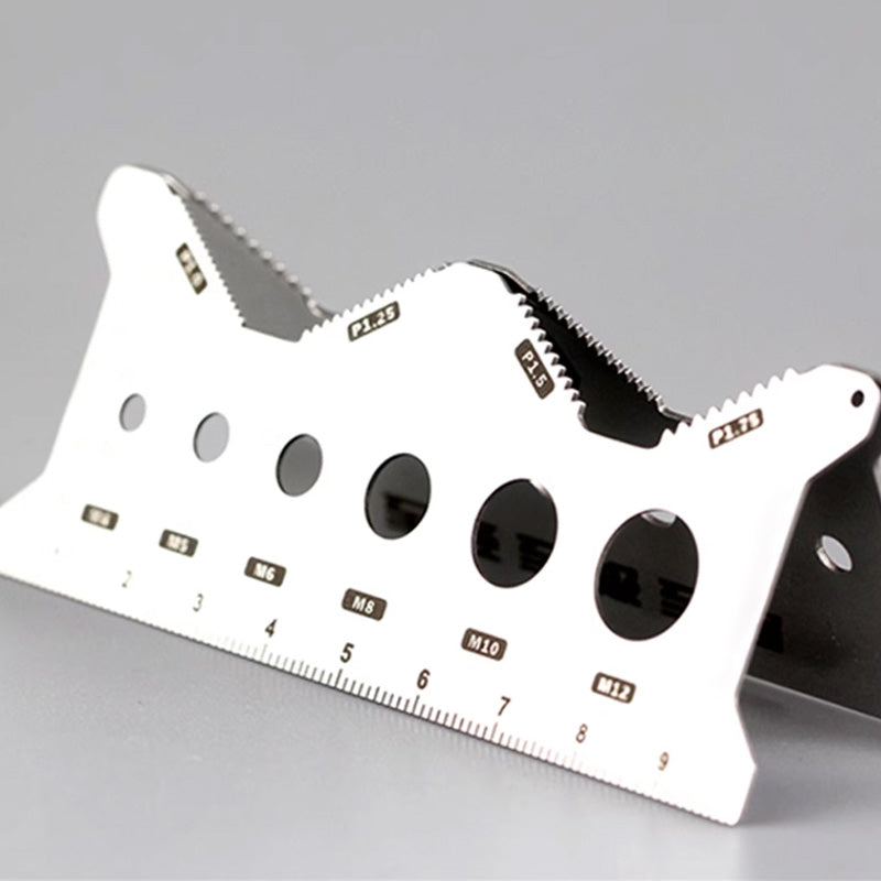 Zweiseitige Schrauben-Messkarte (Edelstahl)