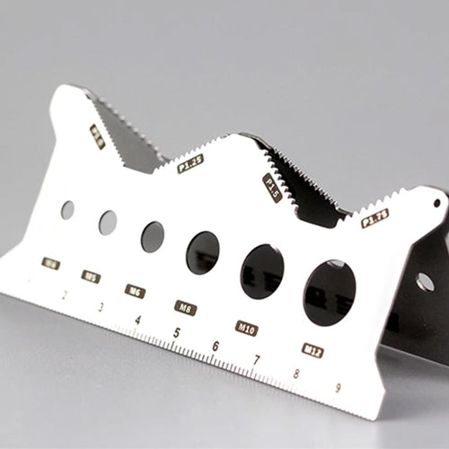 Zweiseitige Schrauben-Messkarte (Edelstahl)