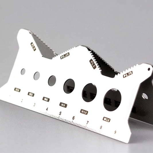 Zweiseitige Schrauben-Messkarte (Edelstahl)