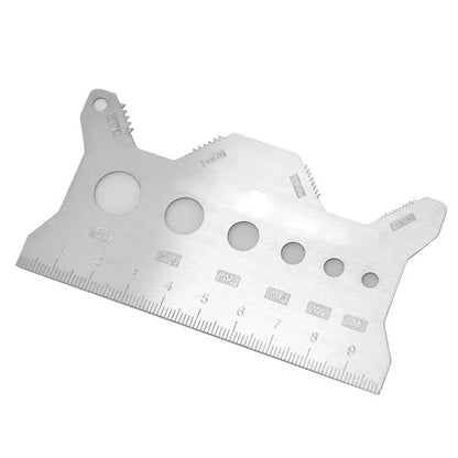 Zweiseitige Schrauben-Messkarte (Edelstahl)