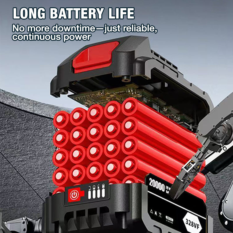 6-Zoll-Akku-Mini-Kettensäge mit 2 Batterien