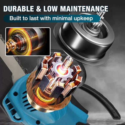 6-Zoll-Akku-Mini-Kettensäge mit 2 Batterien