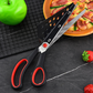 2-in-1 abnehmbarer Scheren-Pizzaschneider aus Edelstahl