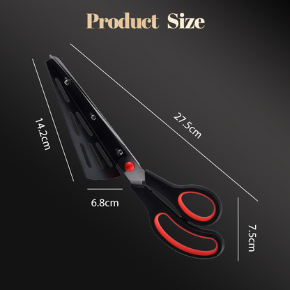 2-in-1 abnehmbarer Scheren-Pizzaschneider aus Edelstahl