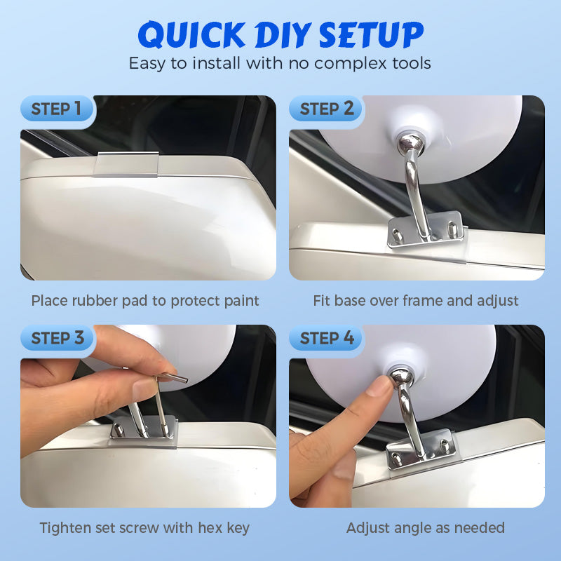 🔥2025 NEU Heißer Verkauf🔥Universal-360°-Seitenspiegel aus Edelstahl