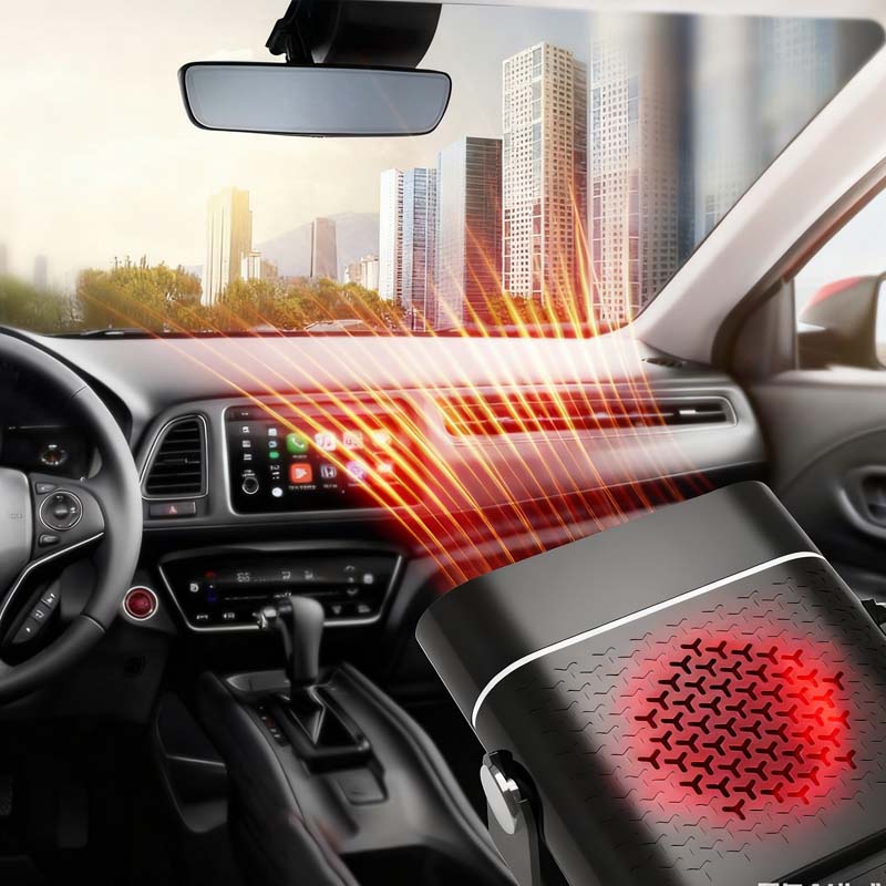 🔥 TRAGBARER 2-IN-1-AUTOHEIZER - 360° Rotation & 2 Heizstufen, Inklusive Kühlfunktion für Ganzjahresnutzung, Überhitzungsschutz für Alle Fahrzeuge 🚗❄️