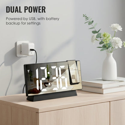 🔥Solange der Vorrat reicht 40 % Rabatt!🎉LED-Spiegelprojektions-Wecker