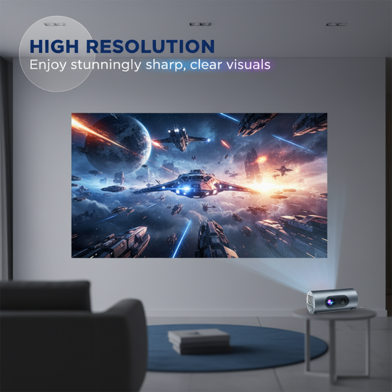 Tragbarer Projektor mit 180° Drehung