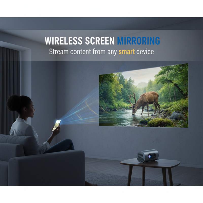 Tragbarer Projektor mit 180° Drehung