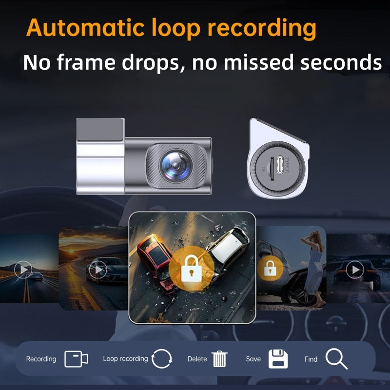 📷1080P HD-Dashcam mit WLAN und Nachtsichtfunktion🚗